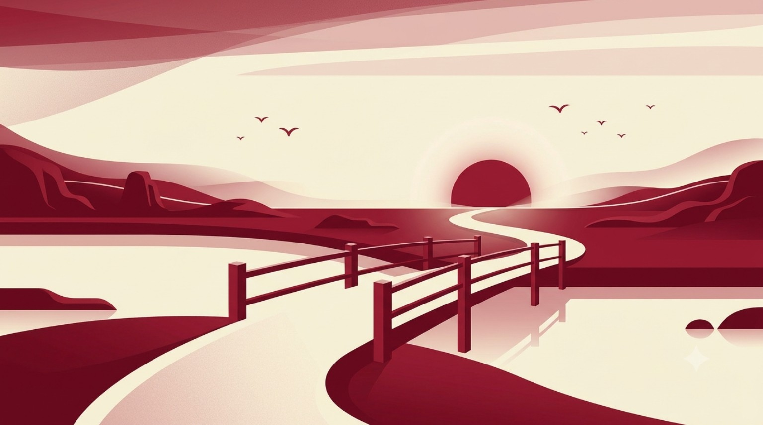 Brücke in den IG-SAFE-Farben Rot und Creme